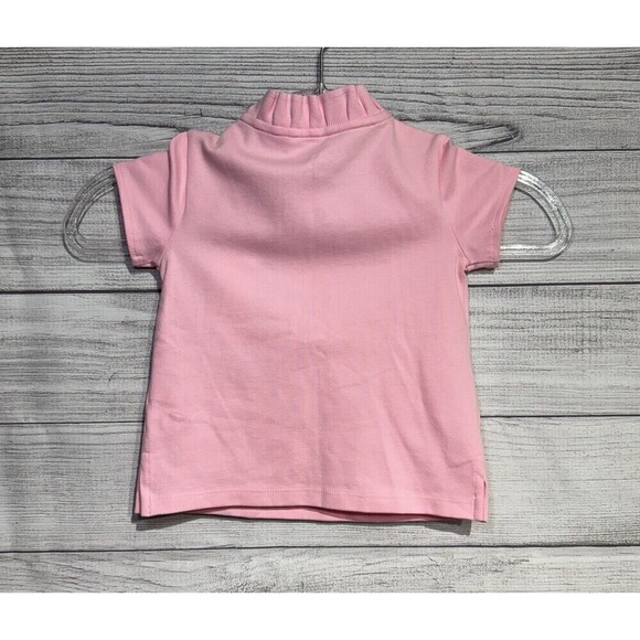 LILLY PULITZER Therry Polo Shirt Pink Girls SZ XS (2-3) Flowers - Picture 2 of 6